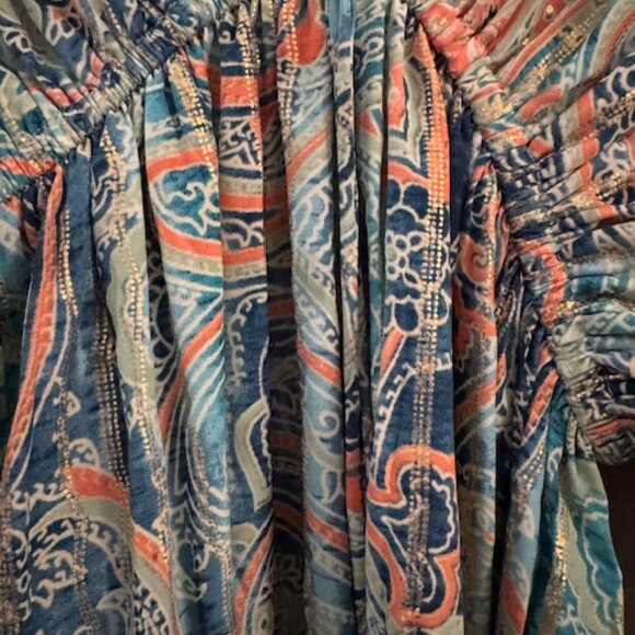 Vestido Boho Estampado con Flecos Naranja y Mangas Sueltas (Gorgeous boho dress) - Picture 3 of 7